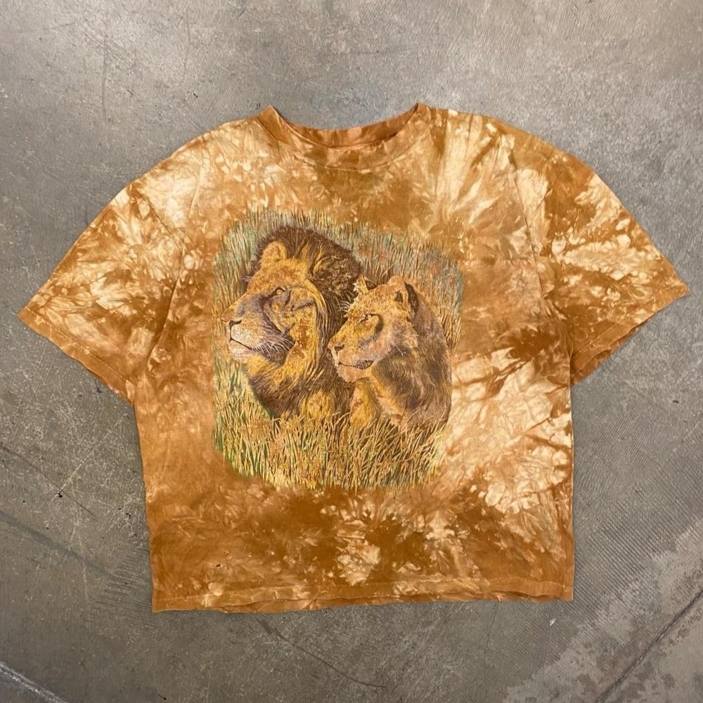 Vintage Lion Nature AOP Africa Sahara 90s Wildlife T-Shirt Size XXL